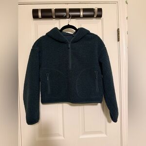 UNIQLO Green Windproof Outer Fleece Half-Zip Pullover Shirt - Size XS